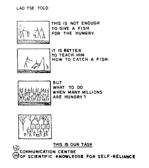 Motto des CCSK aus “Why a Communication Centre” (1985, S. 69)